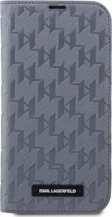 Image du produit Karl Lagerfeld KLBKP14LSAKLHPG Étui pour iPhone 14 Pro 6.1" srebrny/argent Saffiano Monogram (Apple iPhone 14 Pro)
