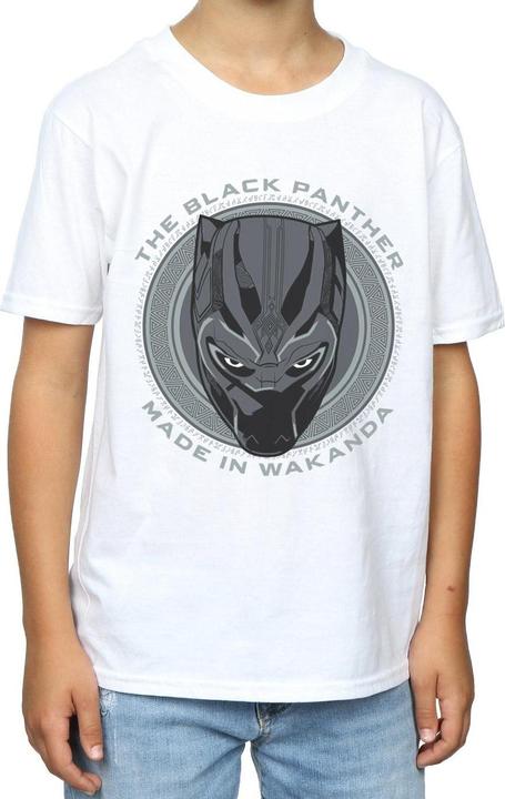 Actual product image Black Boys Made In Wakanda Cotton T-Shirt (152, 158)