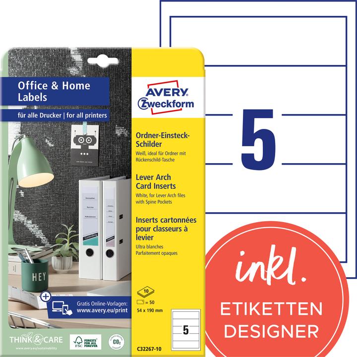 Avery Folder insertion labels, home office, small pack