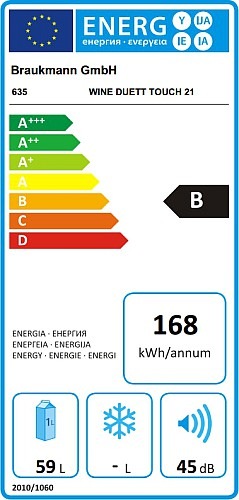 Energy Label Caso Wine Duet Touch 21