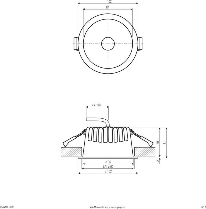Actual product image EVN-Lichttechnik LED downlight (820 lm)