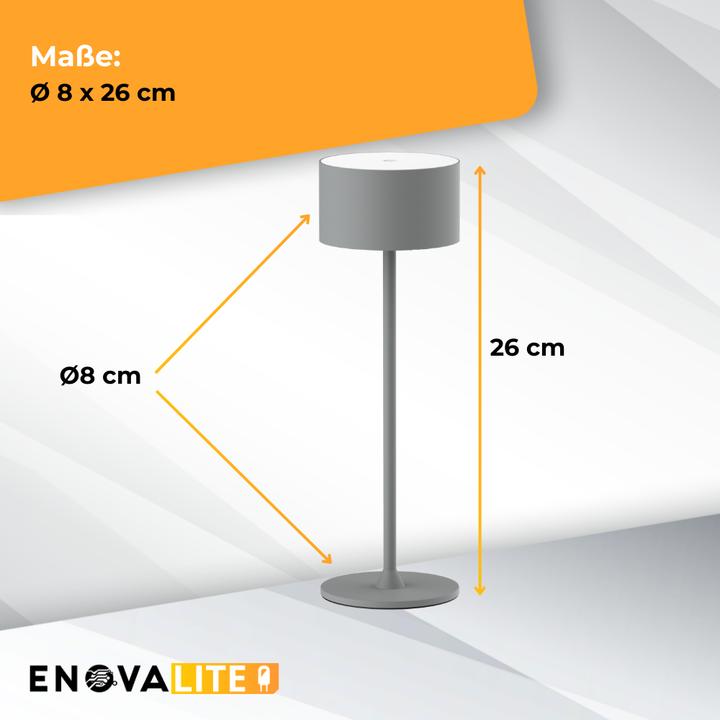 Produktbild Enovalite LED-Akku-Tischleuchte, ELED700401, EEK: D dimmbar, CCT, grau (150 lm)