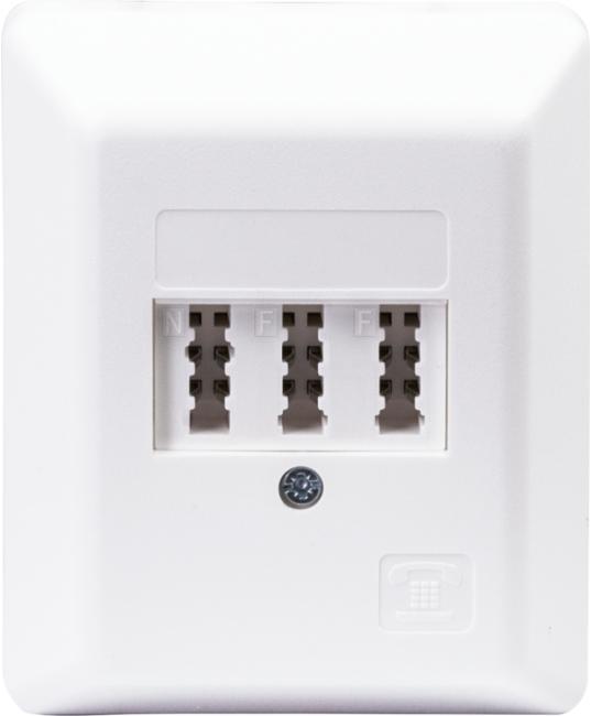 Schwaiger Telefonanschlussdose,1xTAE-N Bu,2xTAE-F Bu