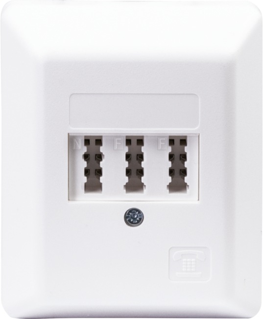 Produktbild Schwaiger Telefonanschlussdose,1xTAE-N Bu,2xTAE-F Bu