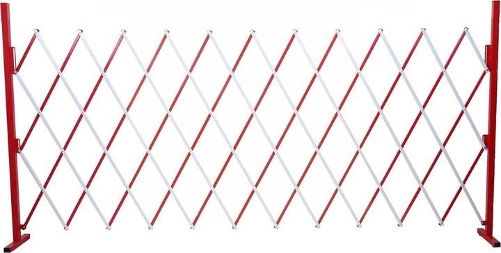 Produktbild Swisshandel24 Absperrgitter, Scherengitter Zaun Schutzgitter ausziehbar, Alu rot-weiss - Höhe 153cm, Breite 36-300 (31 cm)