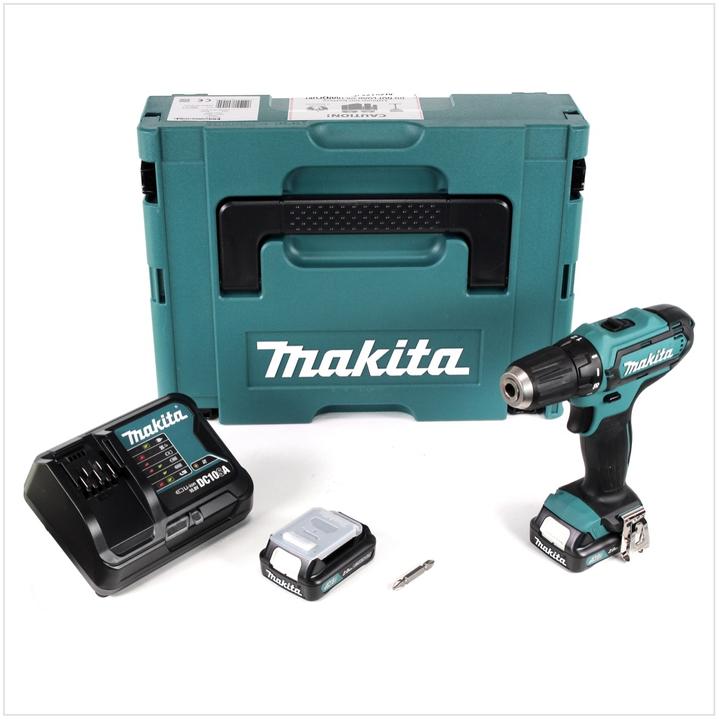Produktbild Makita DF 331 DSAJ Akku Bohrschrauber 10,8V 30Nm im Makpac mit 2x BL1020B 2,0Ah Akku und DC10SA