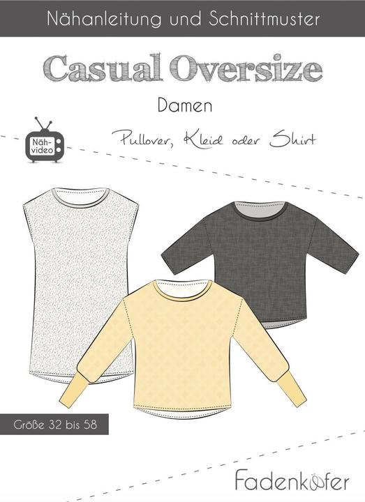 Produktbild Fadenkäfer Schnittmuster Oversize Pullover
