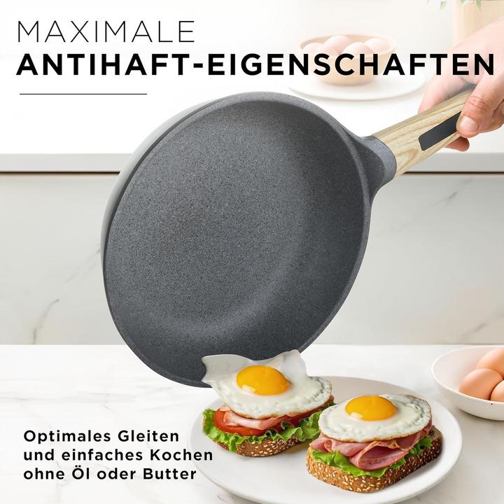 Produktbild Kasanova Evolution Pannenset mit Antihaftbeschichtung, 8-teilig, für Induktion und alle Herdarten (Pfannenset + Topfset, Aluminium, Edelstahl)