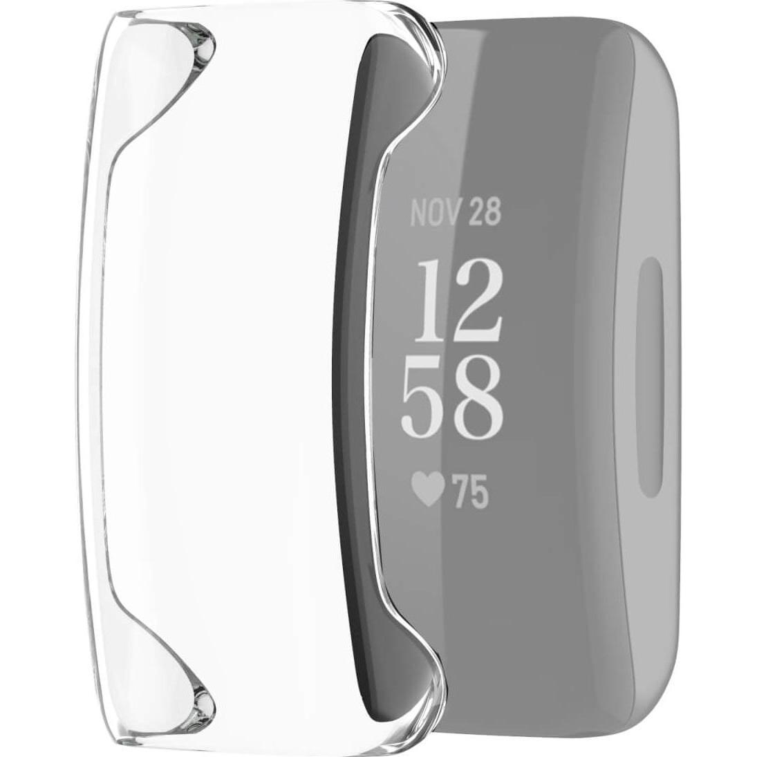 Cover-Discount Fitbit Inspire 2 - Gummi Schutz Case transparent, Smartwatch Zubehör, Transparent