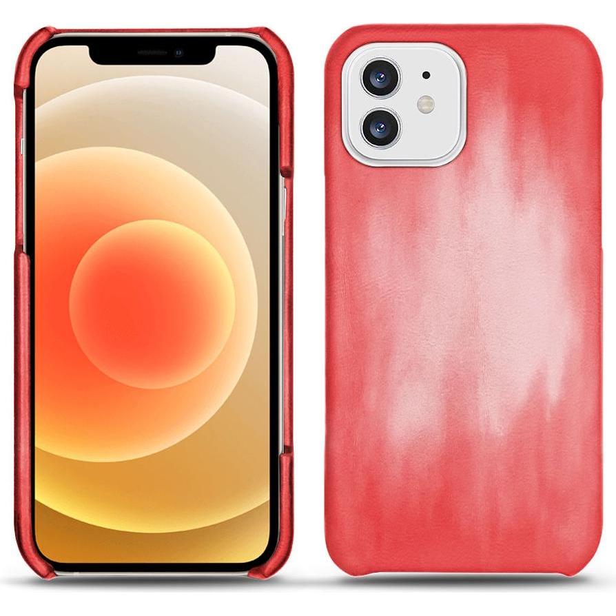 Noreve Lederschutzhülle (Apple iPhone 12), Smartphone Hülle, Rosa