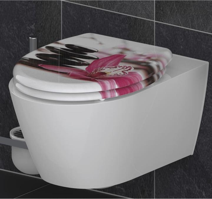 Produktbild Schütte WC Sitz Duroplast WC-Sitz WELLYNESS Absenkautomatik Schnellverschluss Quick Release 82376 Steine