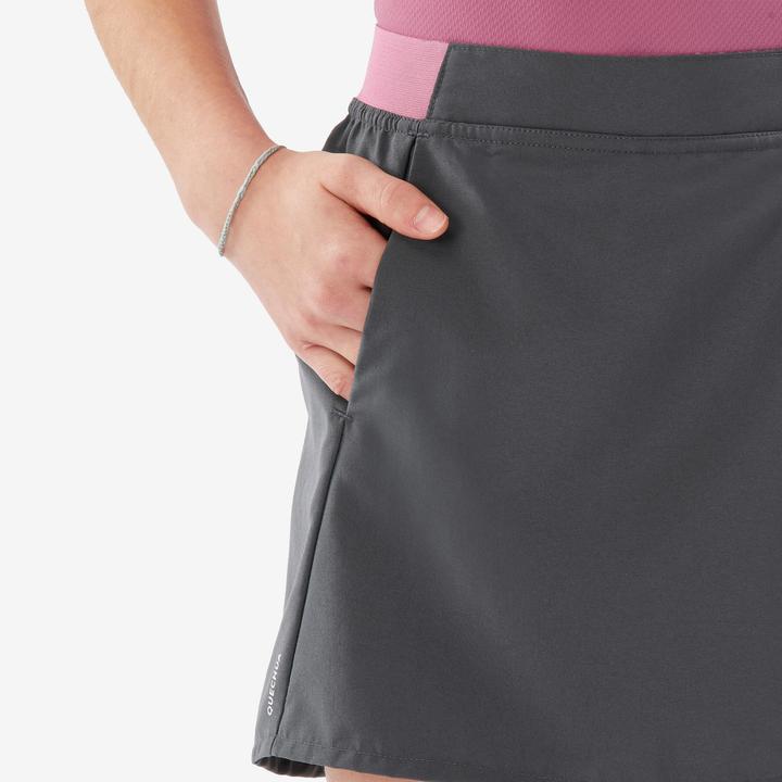 Image du produit Quechua Jupe-short de randonnée enfant 7-15 ans, MH100 grise (164, 170)