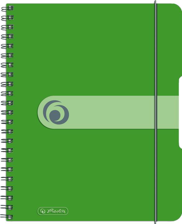 Herlitz Spiral notepad A6 PP apple (A5, Checked, No binding)