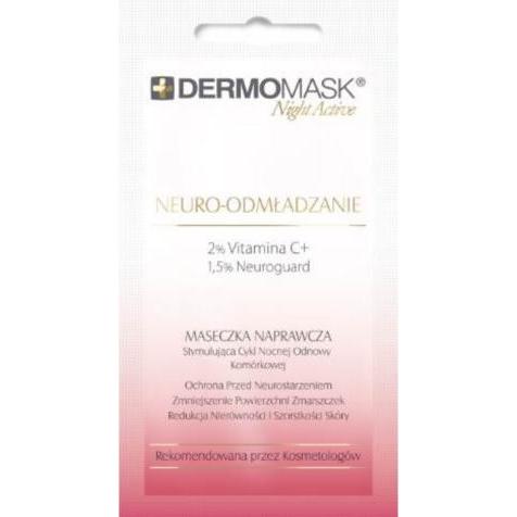 L´Biotica, Maschera viso, Dermomask Night Active Neuro Rejuvenation Repair Mask per la notte 12 ml (12 ml)