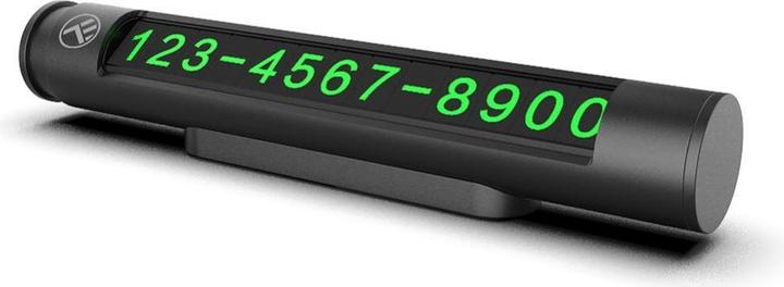 Produktbild Tellur Temporary car parking card for two phone numbers metallic black