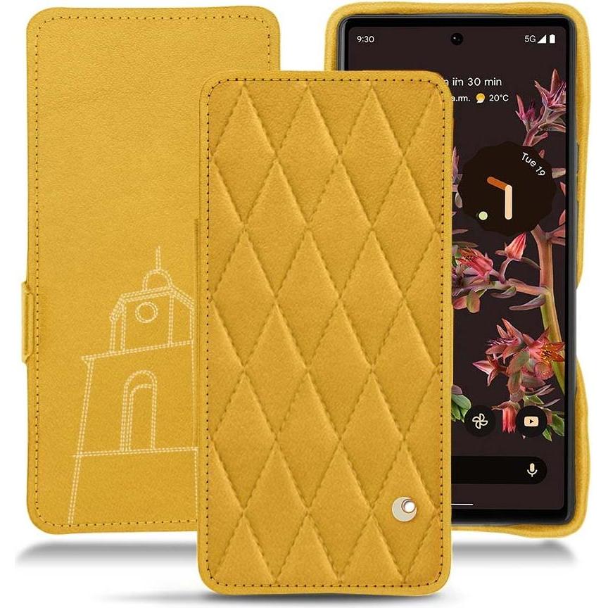 Noreve Lederschutzhülle horizontal (Google Pixel 6), Smartphone Hülle, Orange