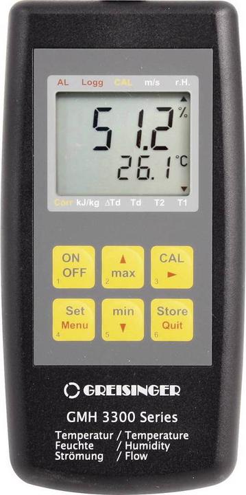 Actual product image Greisinger Humidity Meter (Hygrometer) Humidity / Temperature and Flow Meter GMH 3331