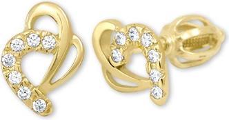 Produktbild Brilio Gold earrings heart with crystals 239001 00583