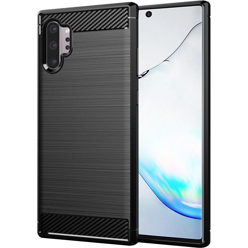 Techsuit - Carbon Silicone - Samsung Galaxy Note 10 Plus 4G / Note 10 Plus 5G - Black (Samsung Galaxy Note 10 5G, Samsung Galaxy Note 10 Plus), Cover 