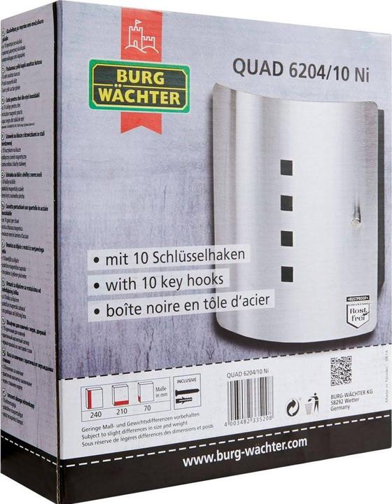 Actual product image Burg Wächter QUAD 6204/10 Ni key box