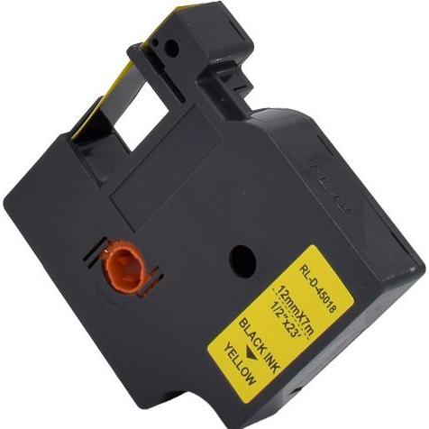 Neutral, Beschriftungsband, DYMO D1 12mm SCHWARZ-GELB (1.20 cm, Schwarz)