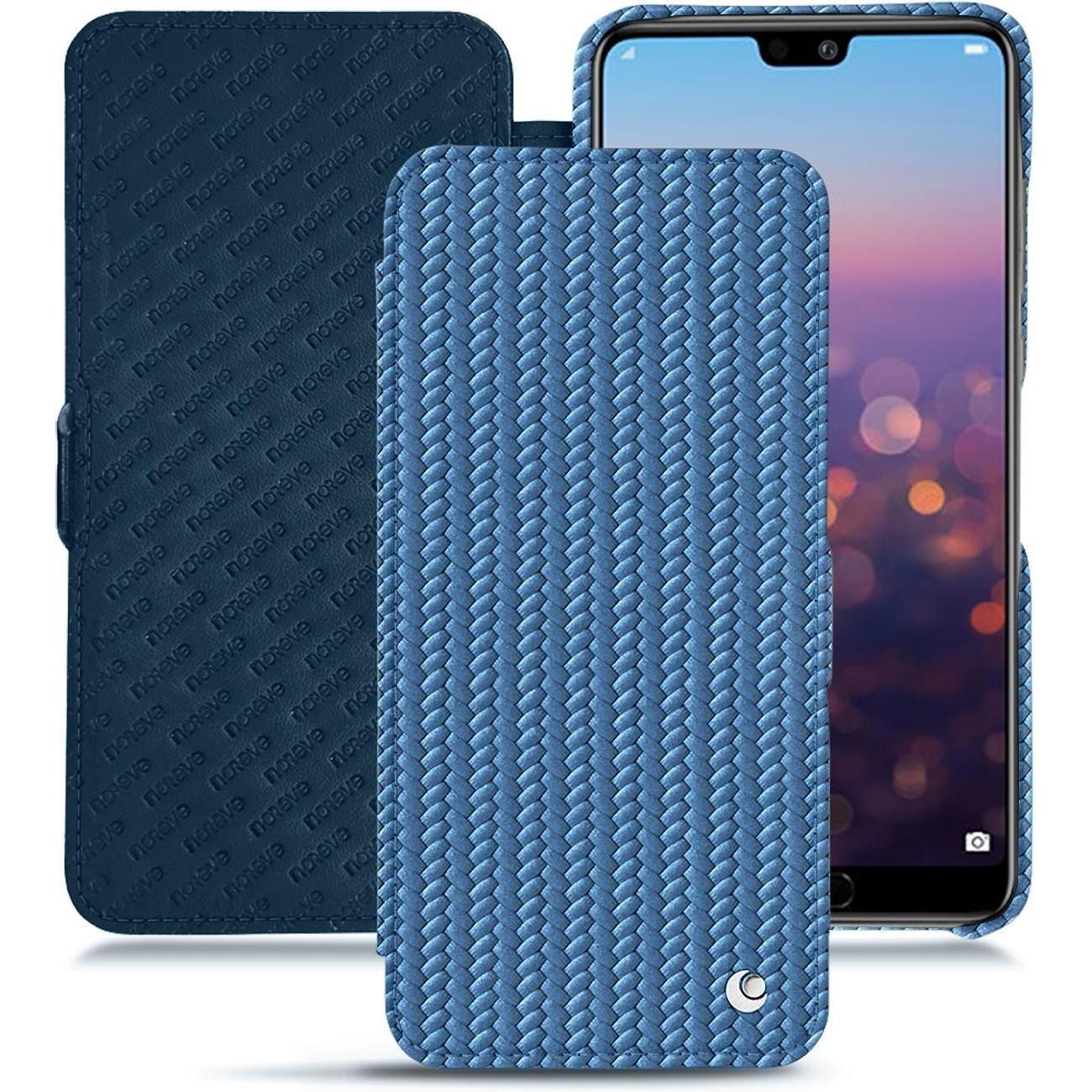 Noreve Lederschutzhülle horizontal (Huawei P20 Pro), Smartphone Hülle, Blau