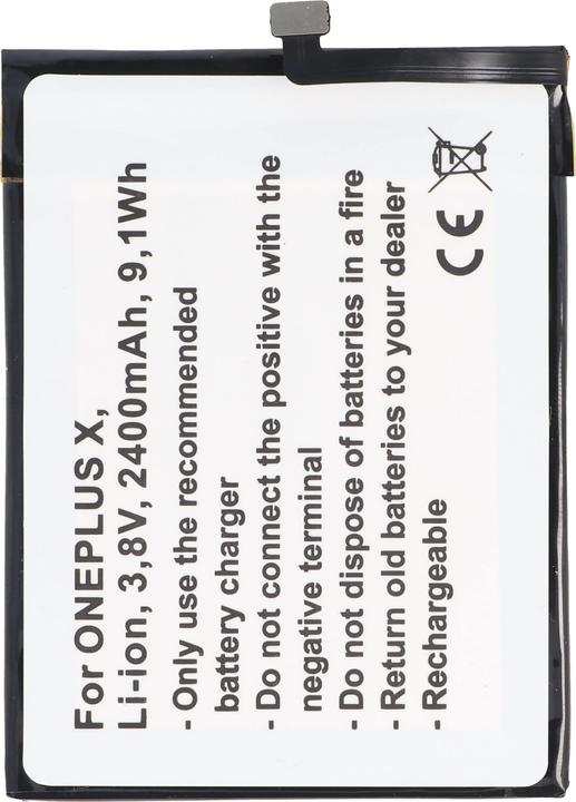 Actual product image AccuCell Akku ONEPLUS X Akku E1000, X OPPO A30, A30 Dual SIM TD-LTE, BLP607