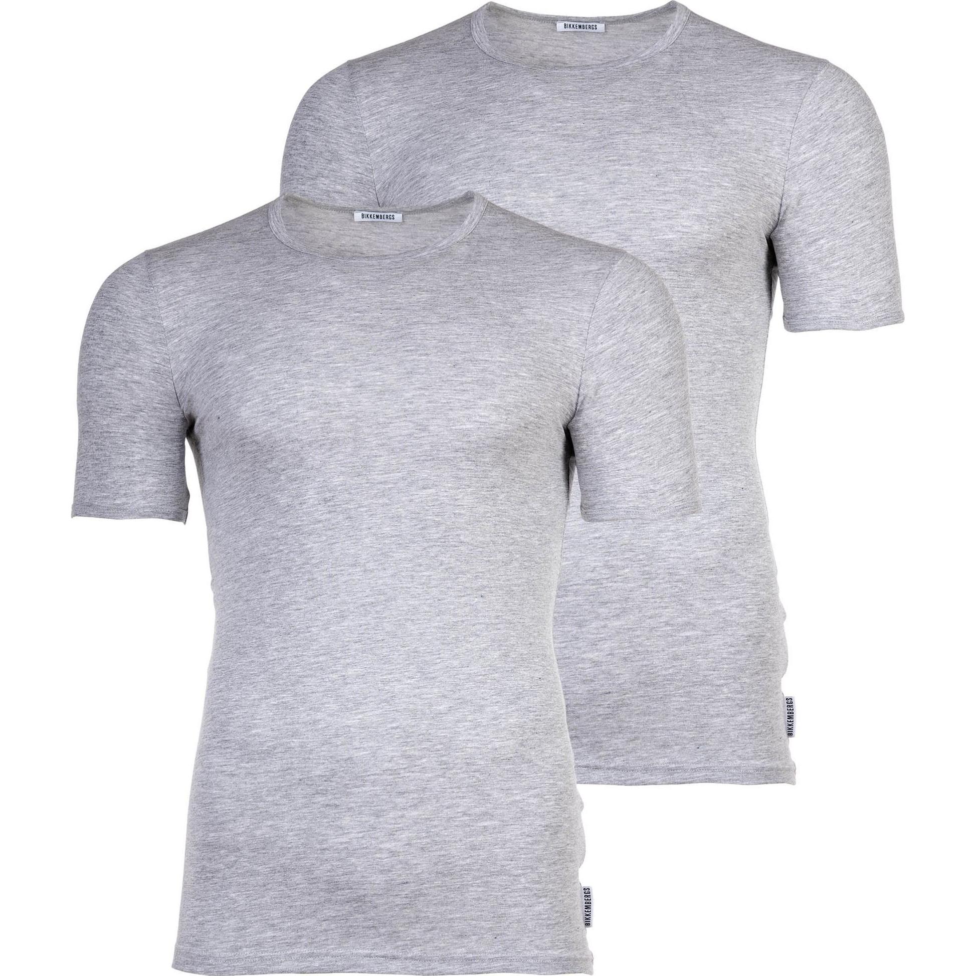 Bikkembergs, Herren, Shirt, T-Shirt Casual Figurbetont, Grau, (S)