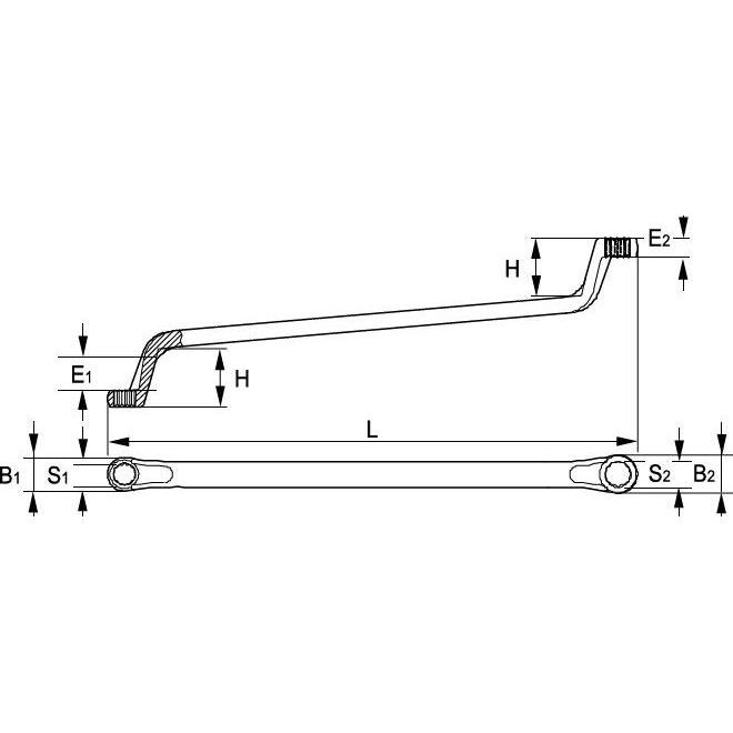 Thumbnail - Irimo, Schraubenschlüssel, Doppelringschlüssel, gekröpft 27x29mm (015241)