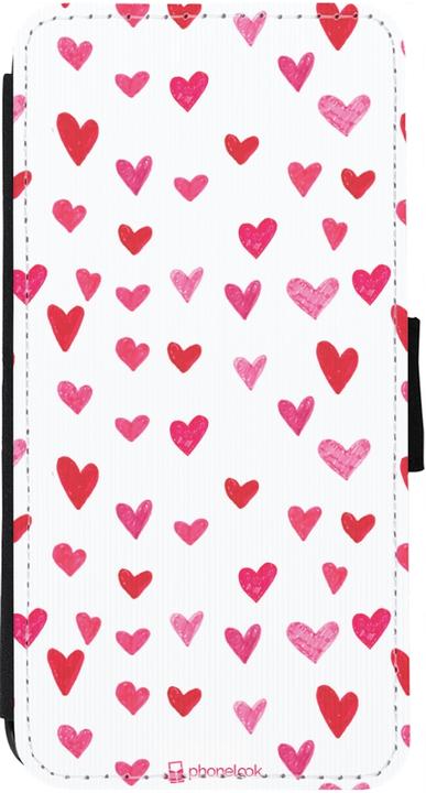 Produktbild PhoneLook Hülle Wallet schwarz Valentine 2022 Many pink hearts (Apple iPhone 13)