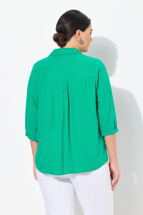 Produktbild Ulla Popken Tunika, Leinenmix, A-Linie, Hemdkragen, 3/4-Arm (58)