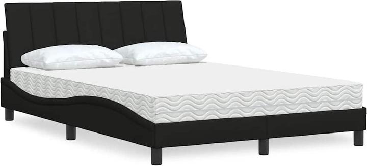 vidaXL Bett mit Matratze Schwarz 180x200 cm Stoff Schlafzimmermöbel Bettrahmen (180 x 200 cm)