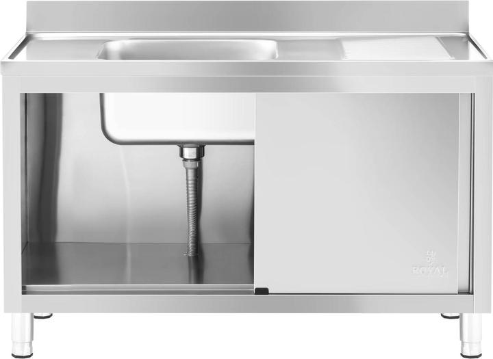 Image du produit Royal Catering Plonge inox sur meuble - 1 bac - - Acier inoxydable - 500 x 400 x 240 mm