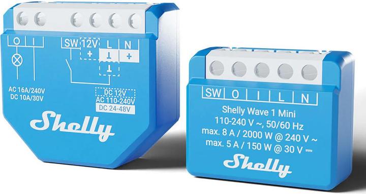 Actual product image Shelly Wave 1 Mini EU LR (Switch actuator)