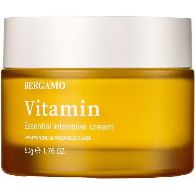 Bergamo Crema Viso, Intensiva Vitamin Essential Odżywczy Krem Do Twarzy 50G ( 24H)