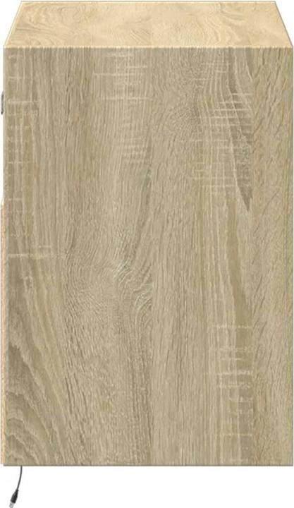 Image du produit vidaXL Armoire TV Armoire murale Lowboard Suspendu avec éclairage LED Chêne Sonoma