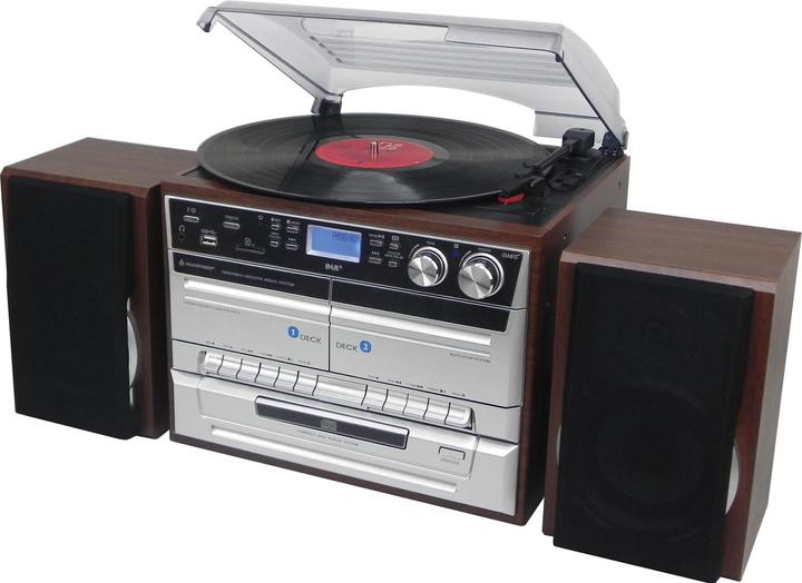 Soundmaster MCD5550D (CD Player, Tape-Deck, Plattenspieler, Bluetooth, 2x 2.5 W)