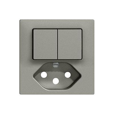 Produktbild Feller Abdeckset Kleinkombi.2-T/T13 dunkelgrau