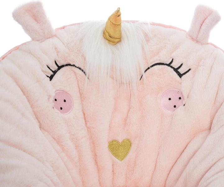 Actual product image Atmosphera Unicorn folding armchair made of fabric, light pink (Child armchair)