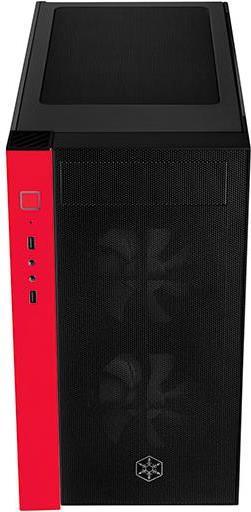 Produktbild Silverstone Tower SST-RL08BR-RGB schw./rot (Mini-DTX, Mini-ITX)