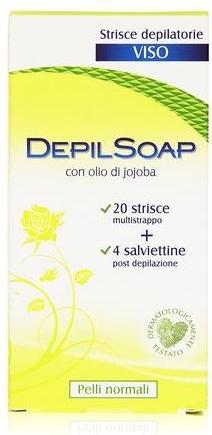 Produktbild ‎Depilsoap Viso Pelli Normali Wax Strips with Post-Depilation Restorative Fluid 20 Strips (20 x)