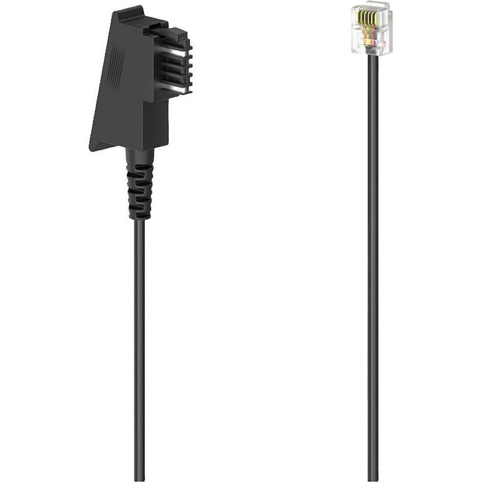 Hama isches Anschlusskabel, St.-TST - Modular-St. 6p6c, 3, Telefon Zubehör