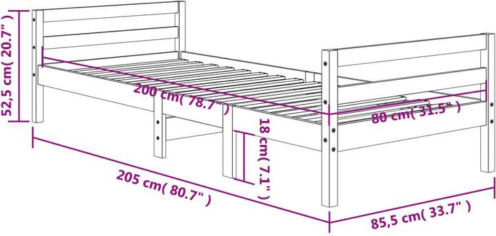 Image du produit vidaXL Bettrahmen (80 x 200 cm)