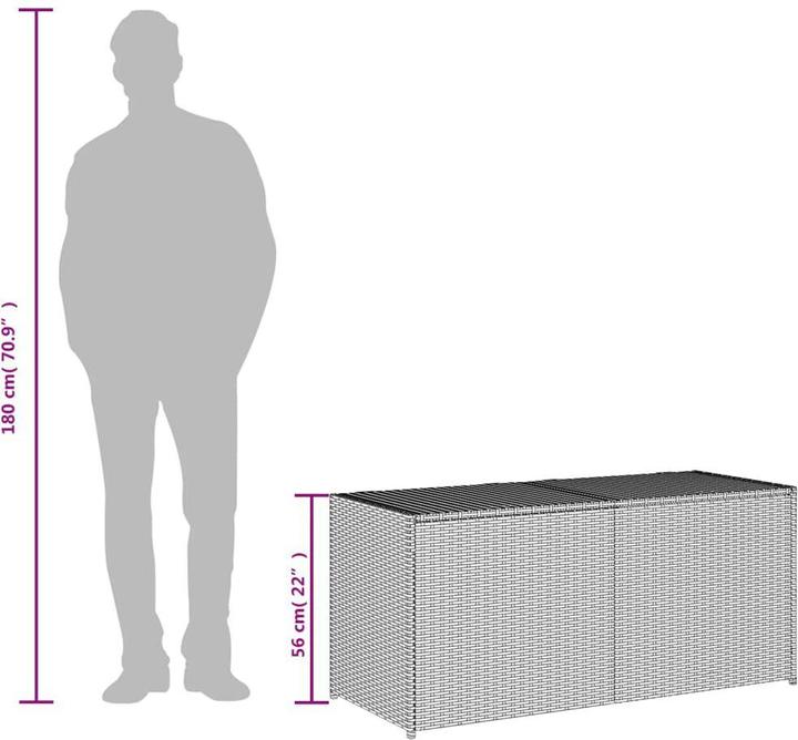 Actual product image vidaXL Gartentruhe 283L