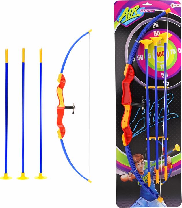 Produktbild Toi-Toys Pfeil- und Bogenset Bogen 58 cm, 3 Pfeile 44 cm mit Saugnapf, ab 6 Jahren