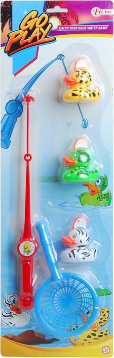 Actual product image Toi-Toys Fishing game with ducks fishing rod 35 cm, net, 3 ducks with magnet, from 3 years