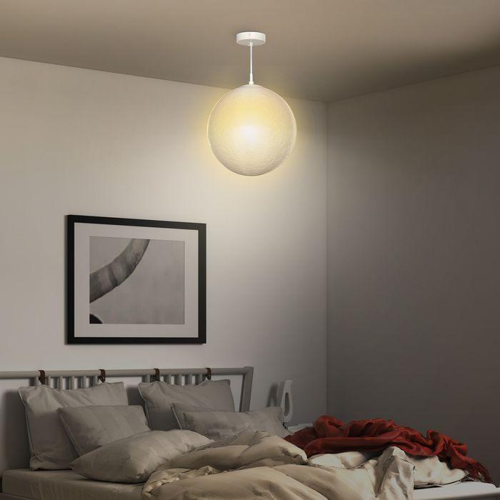 Produktbild Swisshandel24 3D Mond Pendelleuchte Hängelampe mit APP-Steuerung, Musik, Cremeweiss (E27, 806 lm)