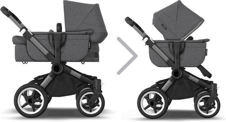 Image du produit Bugaboo Donkey 5 Mono, Gris chiné/Gris chiné/Graphite