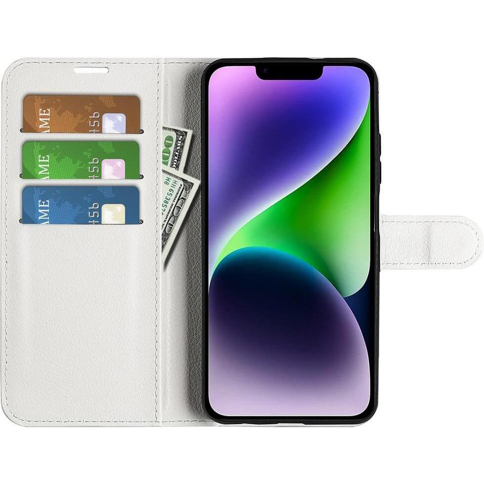 Thumbnail - Cover-Discount iPhone 15 - Leder Etui Hülle weiss (Apple iPhone 15), Smartphone Hülle, Weiss