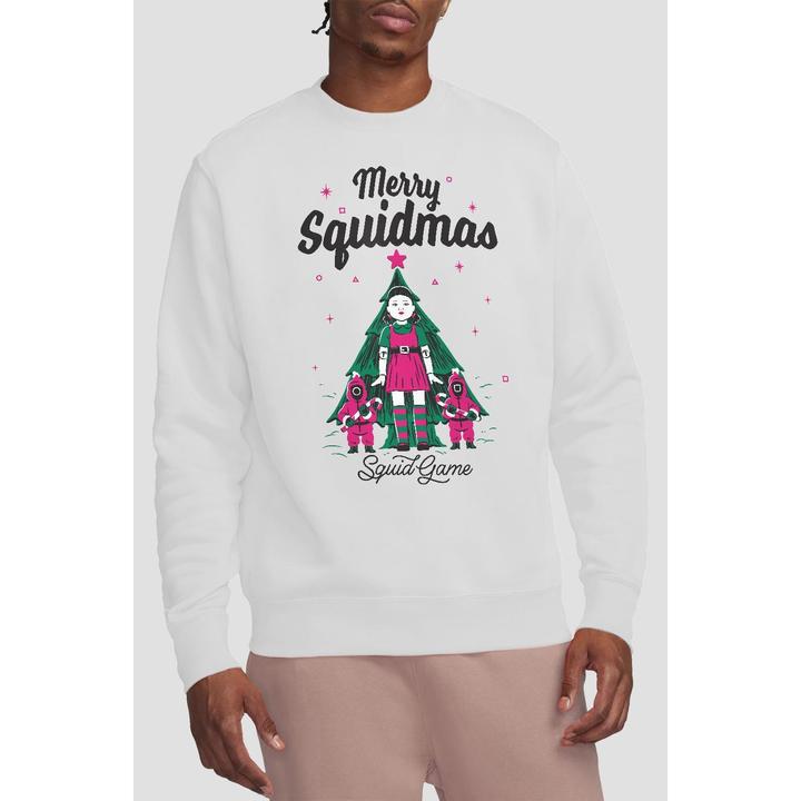 Actual product image Squid Game Unisex Adult Merry Squidmas Sweatshirt (M)